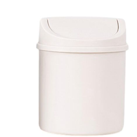 Poubelle De Table - Poubelle De Table En Plastique Avec Couvercle À Secouer - Petite Corbeille À Papier De Bureau Portable pour Bureau,Chambre Cuisine Table,Matériau PP,solide Et Durable,16.5 ×13 ×13c