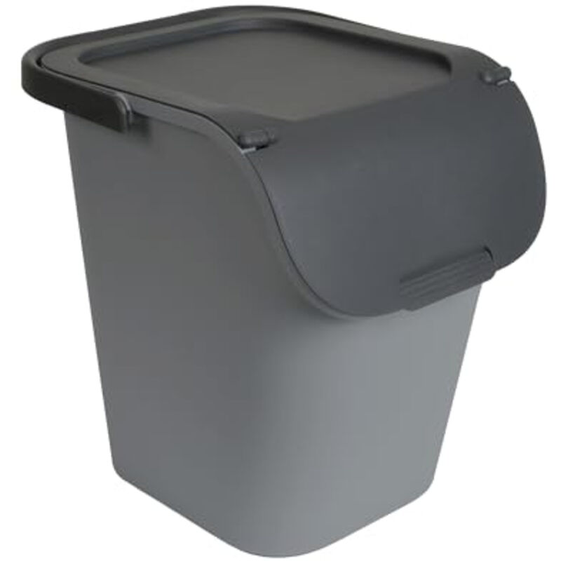 Poubelle de tri 40l gris Eda 010612 G.BT/G.A
