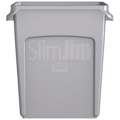 Poubelle de tri 60 l H635xl279xP558 mm gris avec canaux d'aération
