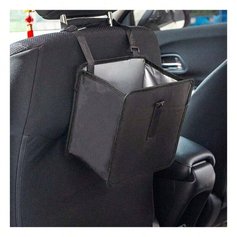 Poubelle de voiture pliable, sac de rangement de voiture étanche et anti-fuite, grande capacité, accessoires d'intérieur de voiture (L)