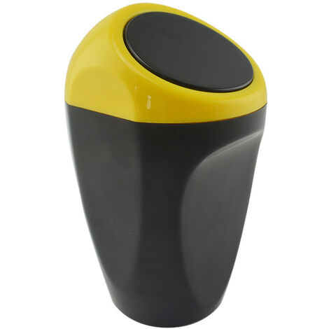 Poubelle de voiture Poubelle de bureau à domicile portable Stockage des déchets(jaune)