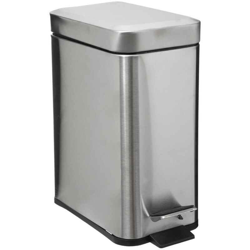 Poubelle rectangulaire soft close inox 5l - 5five