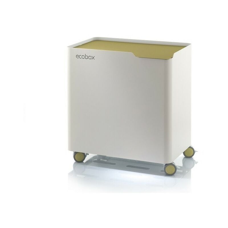 Don Hierro - Poubelle design tri sélectif avec système de fermeture douce, ecobox. - Verde oliva