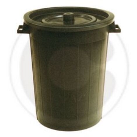 Poubelle d'extérieur en plastique antichoc 75 litres – Dimensions 44x63 cm – Résistante aux intempéries – Accès facile sans couvercle – ICS