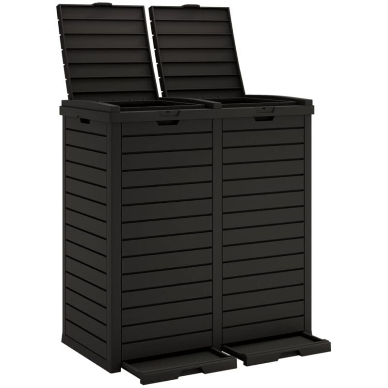 Vidaxl - Poubelle d'extérieur noir 78x41x86 cm polypropylène