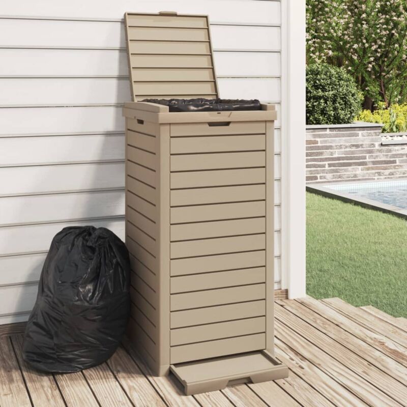 VidaXL - Mülltonne polypropylen, One Size, Braun