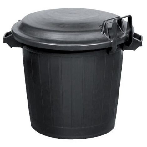 Poubelle d'immeuble renforcée 75 l avec couvercle verrouillable  noir