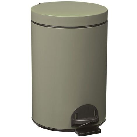 POUBELLE ELORA 14L GRIS VERT MAT LISSE ROSSIGNOL 90194