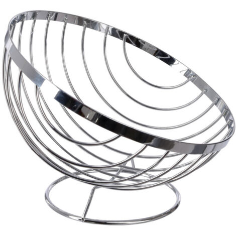 Poubelle en acier chromé oblique de 26,5 cm - Modèle 5five