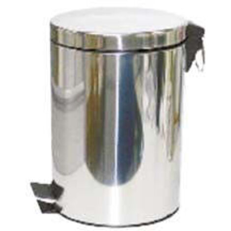 Poubelle en acier inoxydable avec pédale - 3 litres. cm.16,8x25,7h.