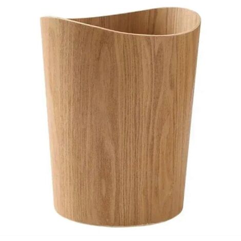 Poubelle en bois pour rangement, seau à ordures ménagères, poubelle de salon d'hôtel B