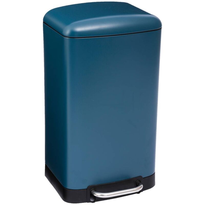 5five Simply Smart - Poubelle 30L en métal - 34 x 32 x 61 cm - Bleu - Livraison gratuite