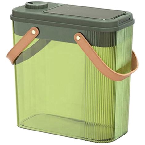 Poubelle en plastique avec couvercle, tri sélectif (sec et humide) A