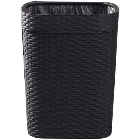 Poubelle en rotin pour bureau, cuisine, panier à papier toilette, ménage