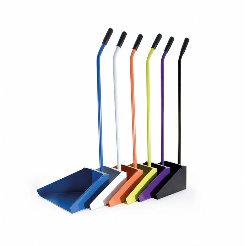 Poubelle en zinc coloré à long manche