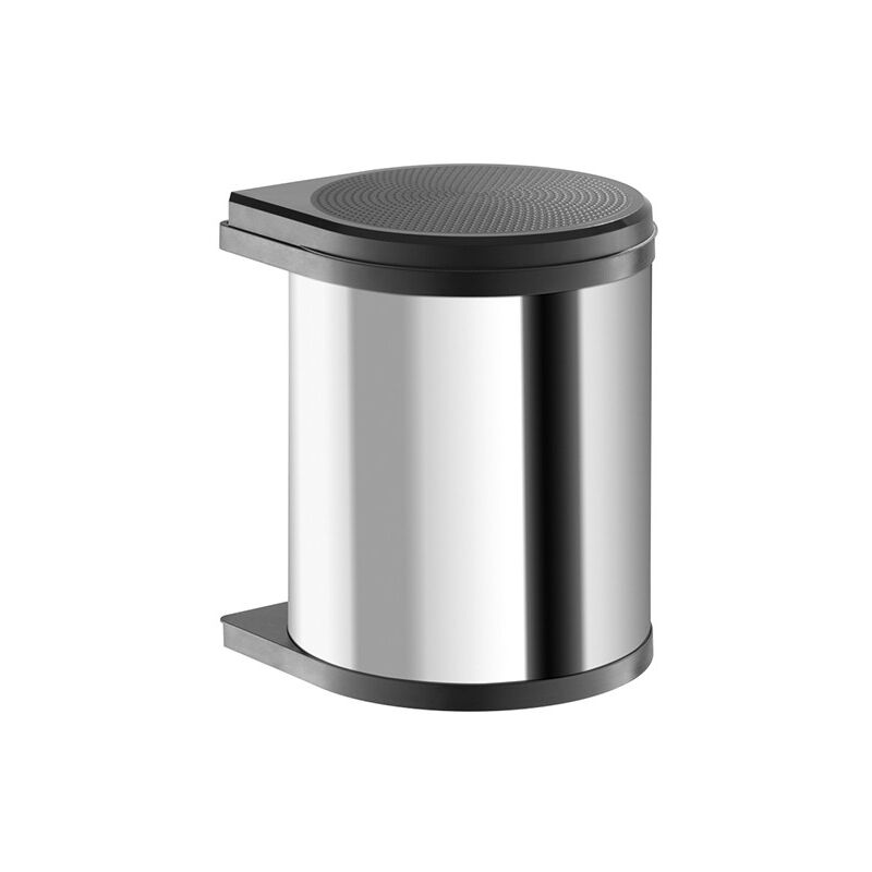 Poubelle encastrable sous évier 15L Hailo as Mono Coloris - Argent / Noir