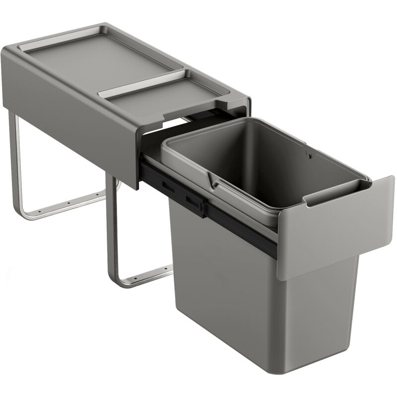 EM22 Poubelle encastrable 22L 1 compartiment avec couvercle poubelle - Svita