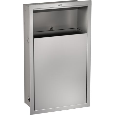 Poubelle encastrée KWC AR, RODAN, acier inoxydable, 410x690x170 mm, encastrée, environ 23 l