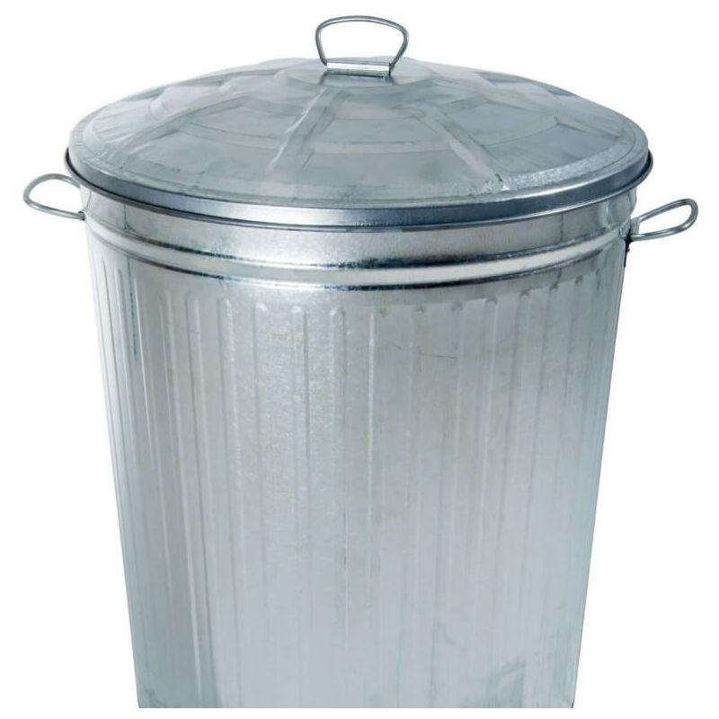 Iperbriko - Poubelle galvanisée 35 litres, hauteur 37 cm