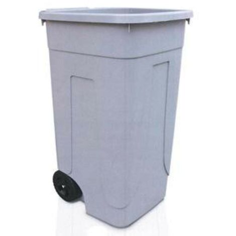 poubelle grise seau poubelle A  roulettes Poubelle 100 Lt sans bouchon