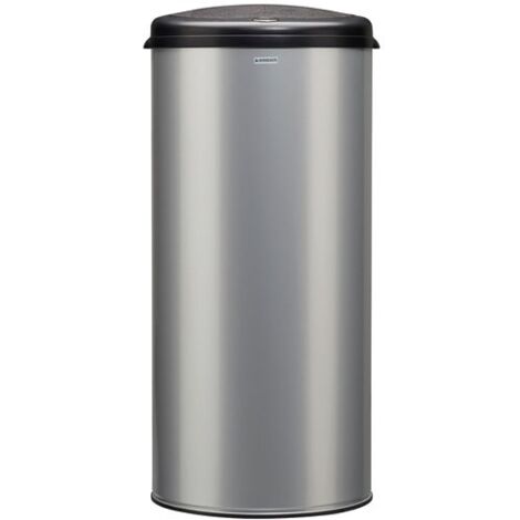 POUBELLE HANDTOUCH 45L GRIS METAL ROSSIGNOL - 93632