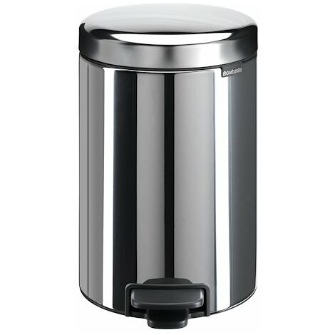 Poubelle de cuisine rétro en métal argenté - 20l Couleur argent Wadiga