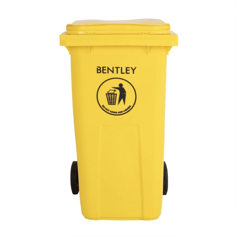 Rs Pro - Poubelle Jaune en hdpe, 240L sur roulettes ( Prix pour 1 )