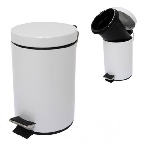 Poubelle Metal Blanche 3l - M S V