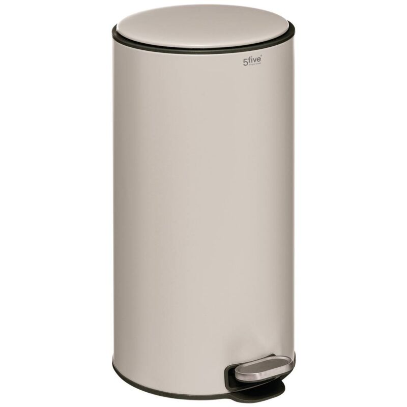 5five Simply Smart - Poubelle delta 30l métal argile - 5five