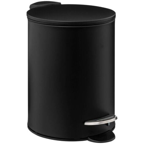 5FIVE SIMPLY SMART Poubelle métal soft close 3l colorama noir - 5five