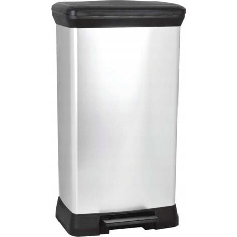 Poubelle métallique Curver à pédale 50 L