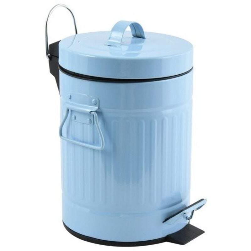 Poubelle à pédale Acier 3L habana Bleu Pastel MSV