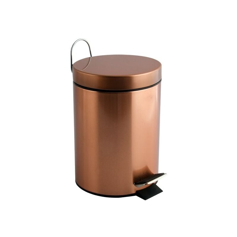 Poubelle à pédale Acier hans 3L Effet Cuivre MSV