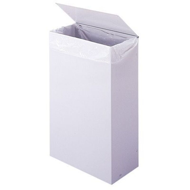 Poubelle murale 10 litres rectangle à couvercle blanche