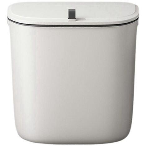 Poubelle murale de salle de bain avec couvercle (1 pièce)