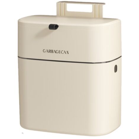 Poubelle murale mince avec couvercle - Grande capacité et design compact