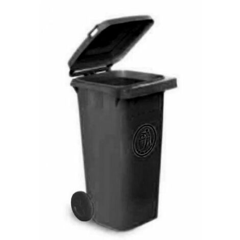 Poubelle Noire en Polypropylène, 120L ( Prix pour 1 )