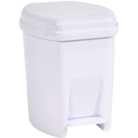 Poubelle plastique 6 l blanc