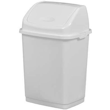 Poubelle Plastique avec Couvercle Basculant 10L Blanc - Rossignol Professonnel