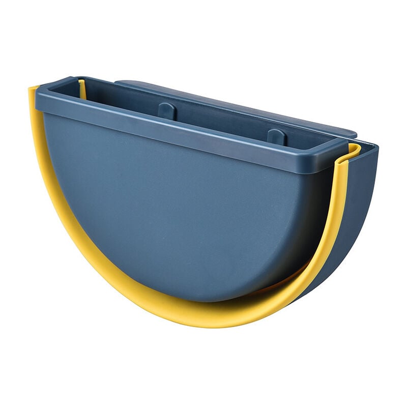 Poubelle pliable de cuisine, poubelle ménagère, salon, salle de bains, toilettes de voiture, panier à papier mural sans poinçon