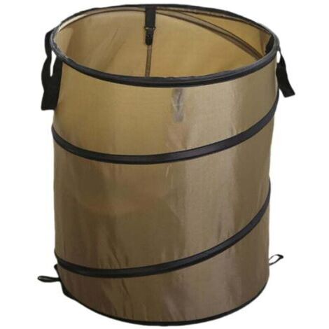 Poubelle pliable, poubelle portable, poubelle pop-up, poubelle de camping pliable, bac de recyclage pour vêtements et jouets (marron)