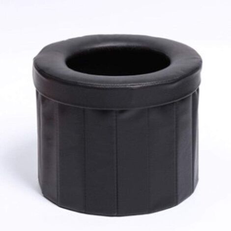 Poubelle Portable Poubelle De Camping Pliable, Poubelle De Véhicule, Poubelle Extérieure Siège Poubelle Pliante Peut Siège Poubelle De Toilette Mobile Pour Le Camping, Poubelle 1pcs Noir