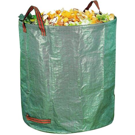 Poubelle Portable Poubelle Pliante Pop-up Jardin Feuille Poubelle Poubelle Sac De Rangement Fleurs Et Herbe Collecte Poubelle Jardin Camping Sac Poubelle 2 Pièces Vert