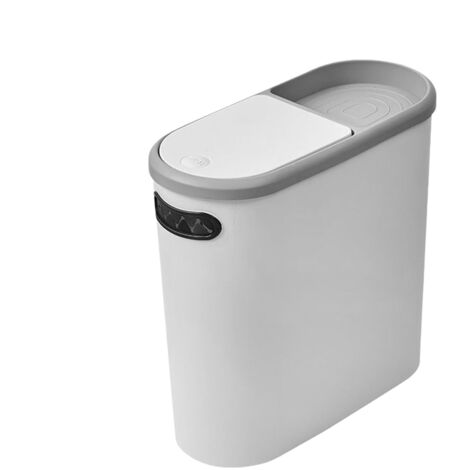 Poubelle Poubelle de 10 Litres Corbeille à Ordures avec Couvercle Pressoir