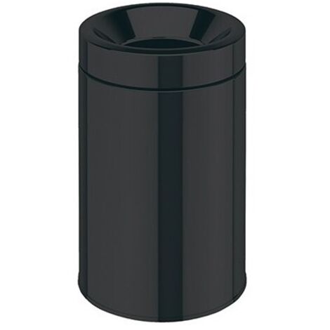 Poubelle Pour Papier Avec Couvercle Anti-Flamme Black Mat 5L - CRISTINA ONDYNA LB53513