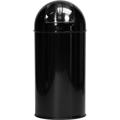 Poubelle Push Acier Noir 40 Litres - Probbax