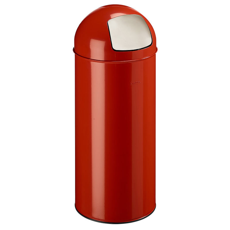 Poubelle grand volume avec trappe Push 45 litres coloris noir - rossignol