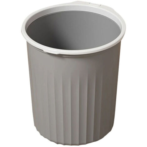 Poubelle ronde AUDeals avec anneau de pression en plastique pour salle de bain, cuisine, chambre à coucher, recyclage, 5 gallons