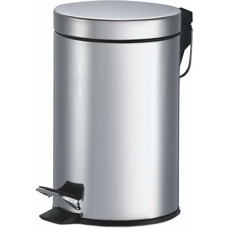 POUBELLE RONDE EN ACIER AVEC PÉDALE LT. 12