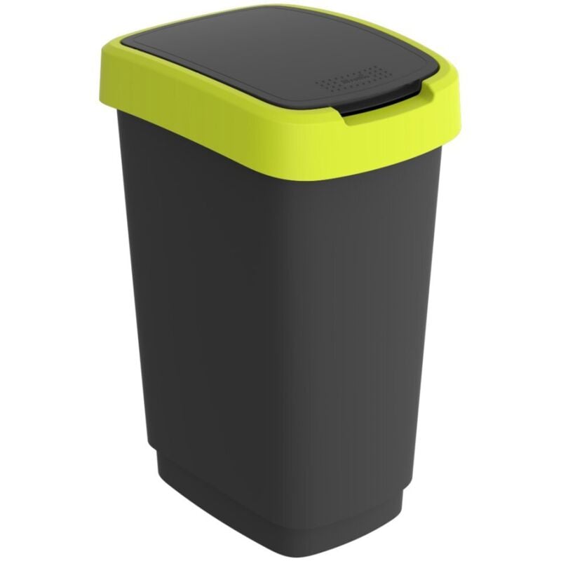 Rotho - Poubelle Twist 25L Citron vert/Anthracite